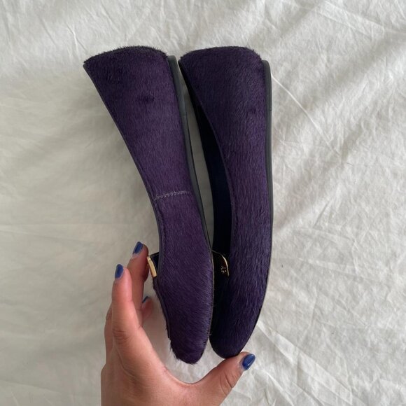 Tory Burch Purple Calf Hair Flats (sz 5) - Picture 4 of 8